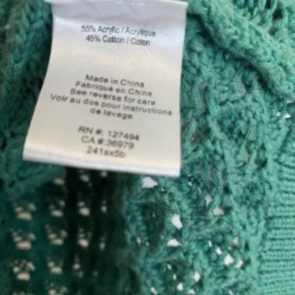 Heartloom Sybil Pointelle V Neck Sweater Medium - Picture 5 of 5